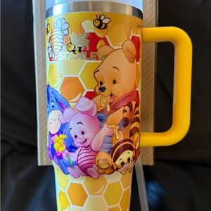 New Stanley Yellow Tumbler with Special Edition Winnie the Pooh Design 40oz